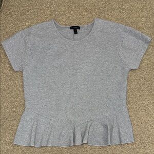 Women's Size M Gray J. Crew Short Sleeve Shirt